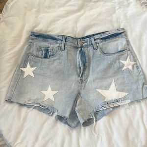 Distressed Star Shorts